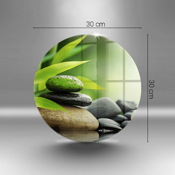 Szklana deska kuchenna Zen bambus kamienie