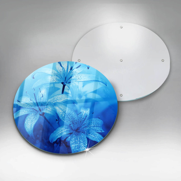 Deska kuchenna szklana Błękitne kwiaty