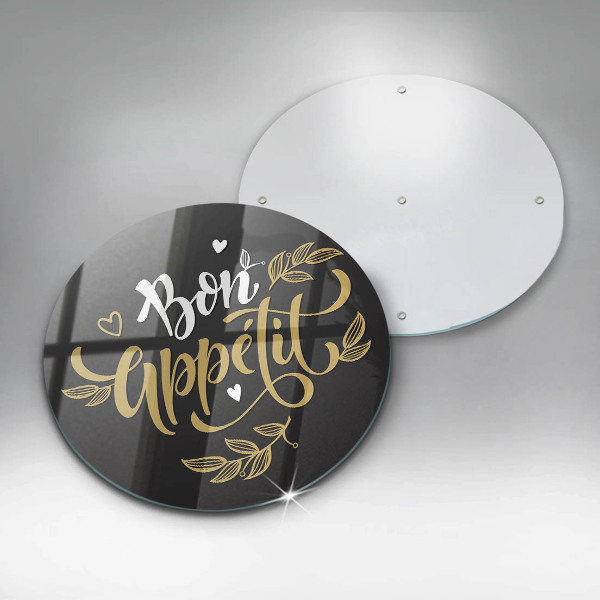 Deska kuchenna szklana Napis Bon Appetit