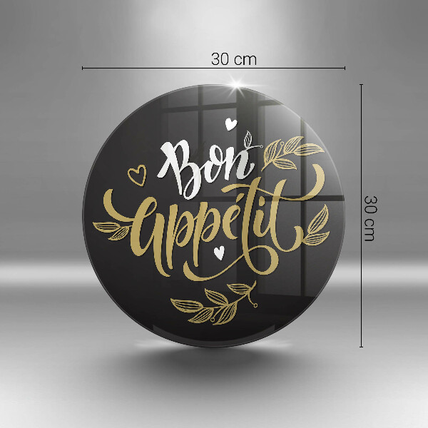 Deska kuchenna szklana Napis Bon Appetit