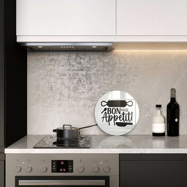 Deska kuchenna szklana Napis Bon Appetit