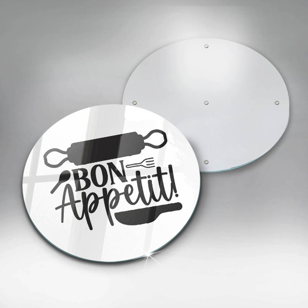 Deska kuchenna szklana Napis Bon Appetit