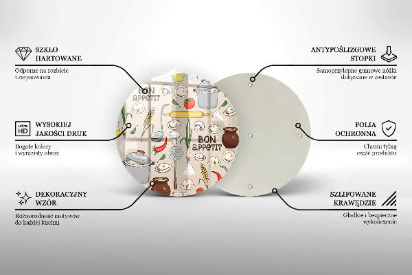 Deska kuchenna szklana Ilustracja kuchnia