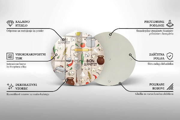 Deska kuchenna szklana Ilustracja kuchnia