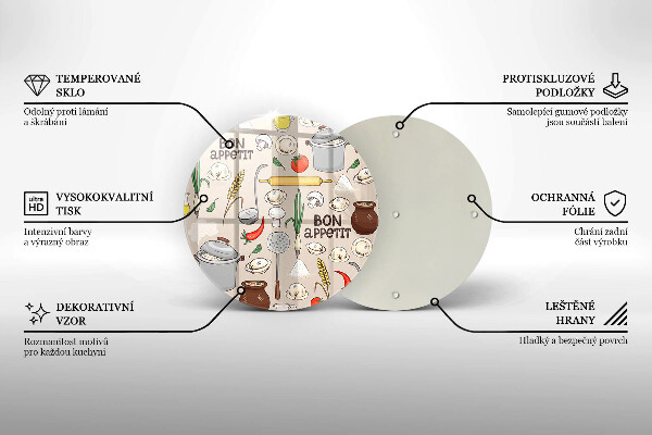 Deska kuchenna szklana Ilustracja kuchnia