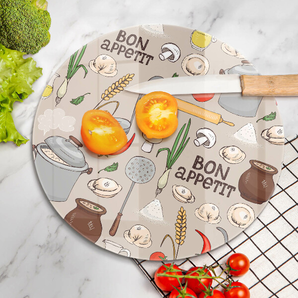 Deska kuchenna szklana Ilustracja kuchnia