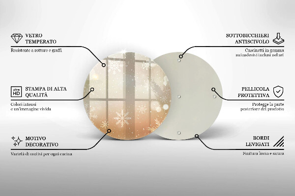 Deska kuchenna szklana Płatki śniegu