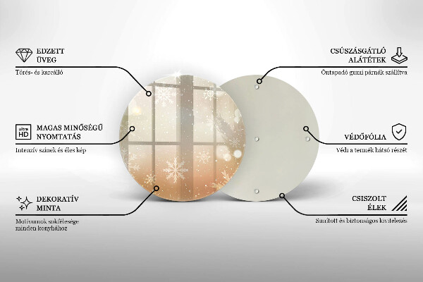 Deska kuchenna szklana Płatki śniegu