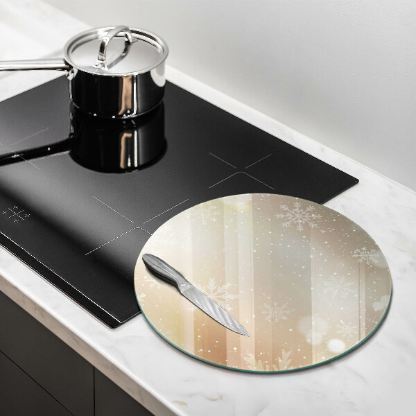 Deska kuchenna szklana Płatki śniegu