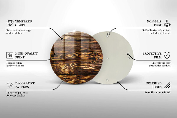 Deska kuchenna szklana Tekstura drewno