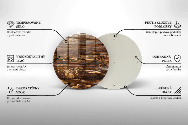 Deska kuchenna szklana Tekstura drewno