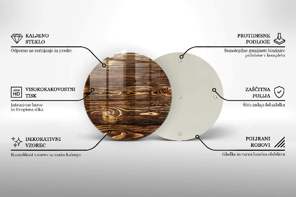 Deska kuchenna szklana Tekstura drewno