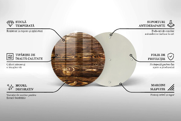 Deska kuchenna szklana Tekstura drewno