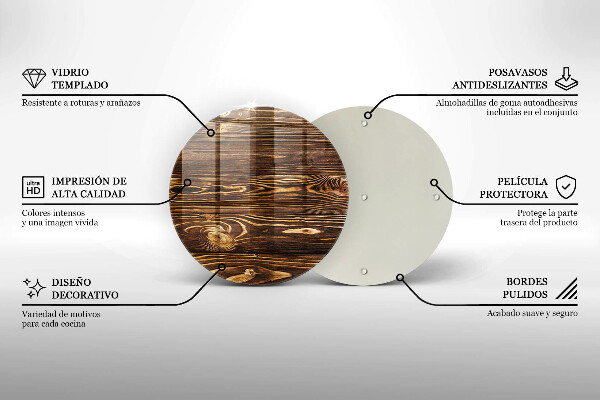 Deska kuchenna szklana Tekstura drewno