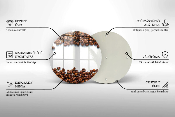 Deska kuchenna szklana Kawa ziarna