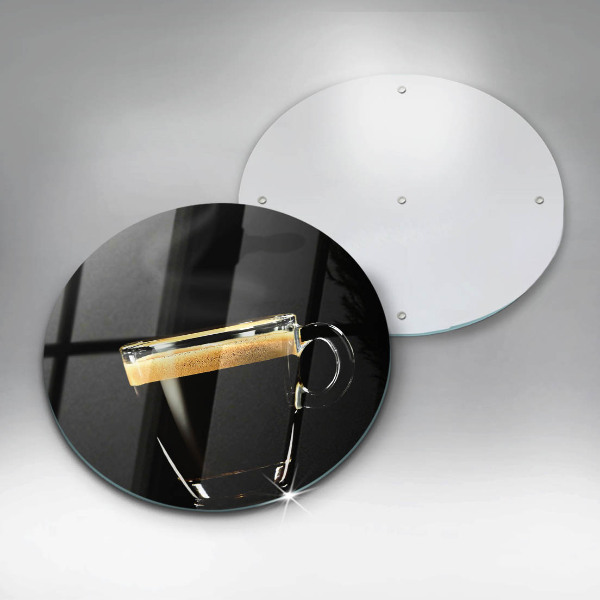 Deska kuchenna szklana Szklanka czarnej kawy