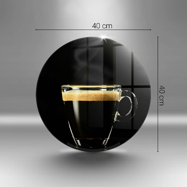 Deska kuchenna szklana Szklanka czarnej kawy