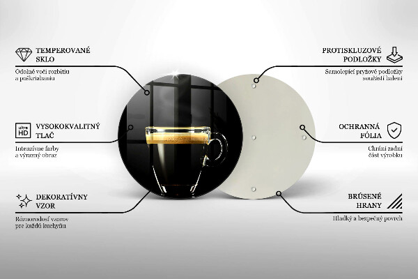 Deska kuchenna szklana Szklanka czarnej kawy