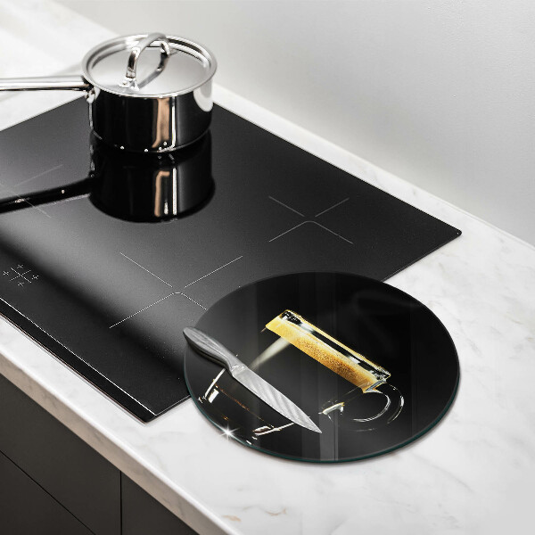 Deska kuchenna szklana Szklanka czarnej kawy