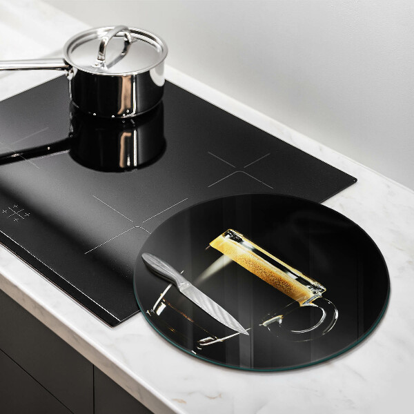 Deska kuchenna szklana Szklanka czarnej kawy