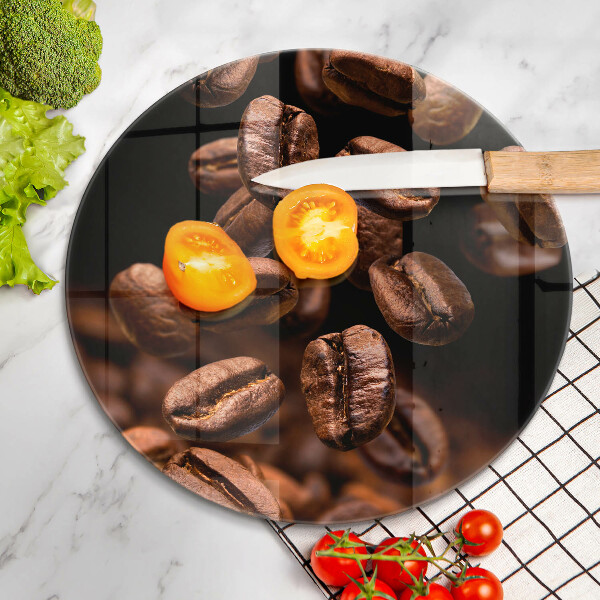 Deska kuchenna szklana Brązowe ziarna kawy