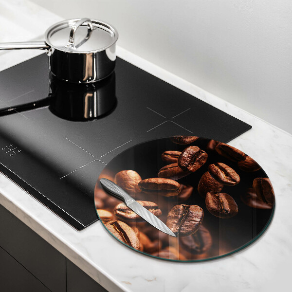 Deska kuchenna szklana Brązowe ziarna kawy