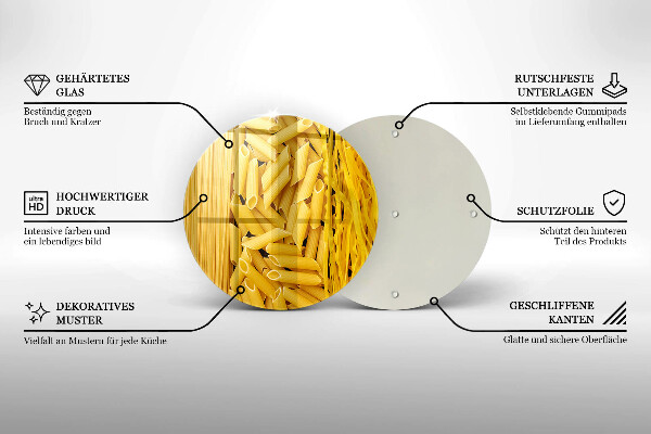 Deska kuchenna szklana Makaron