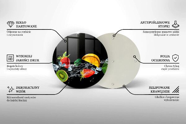 Deska kuchenna szklana Owoce w wodzie
