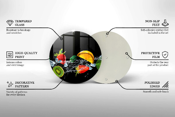 Deska kuchenna szklana Owoce w wodzie