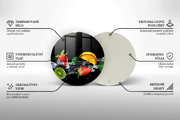 Deska kuchenna szklana Owoce w wodzie