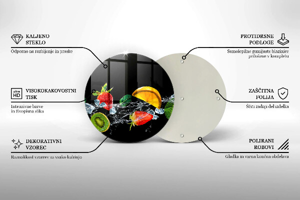 Deska kuchenna szklana Owoce w wodzie