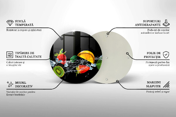 Deska kuchenna szklana Owoce w wodzie