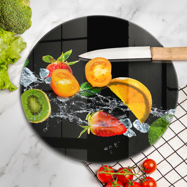 Deska kuchenna szklana Owoce w wodzie