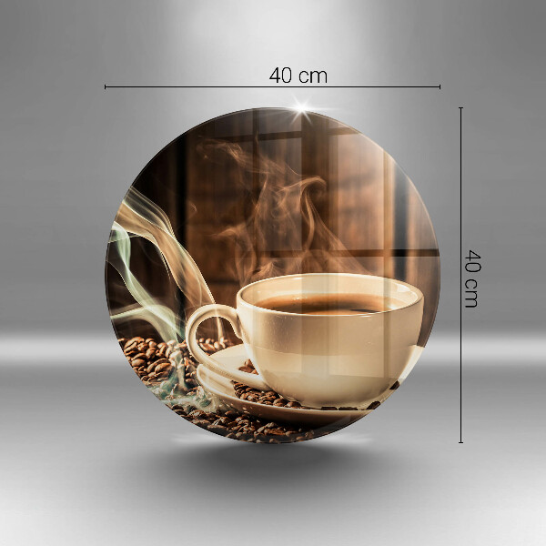 Deska kuchenna szklana Filiżanka i ziarna kawy
