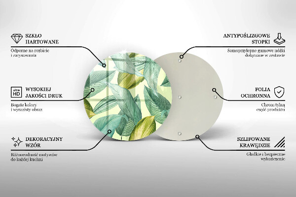 Deska kuchenna Zielone tropikalne liście