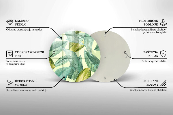 Deska kuchenna Zielone tropikalne liście
