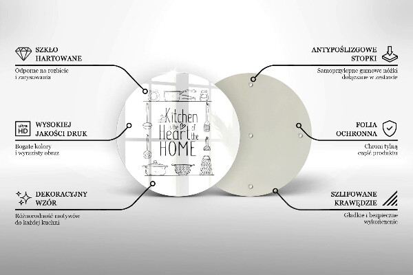 Deska kuchenna Napis, sentencja