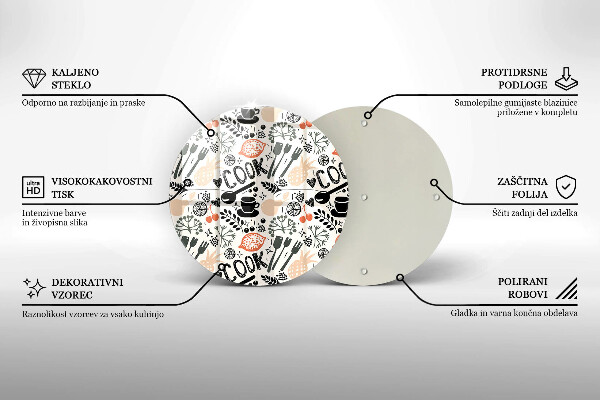Deska kuchenna Rysunkowy motyw kuchenny