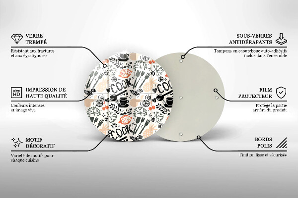 Deska kuchenna Rysunkowy motyw kuchenny