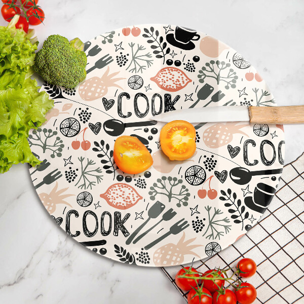 Deska kuchenna Rysunkowy motyw kuchenny