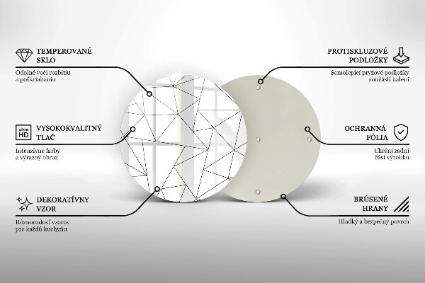 Deska kuchenna Białe trójkąty