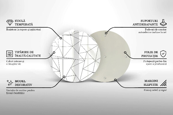 Deska kuchenna Białe trójkąty
