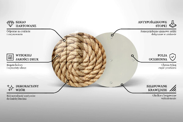 Deska kuchenna Gruba lina sznur