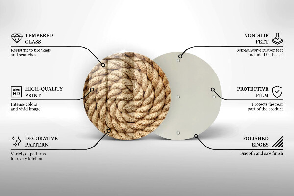 Deska kuchenna Gruba lina sznur