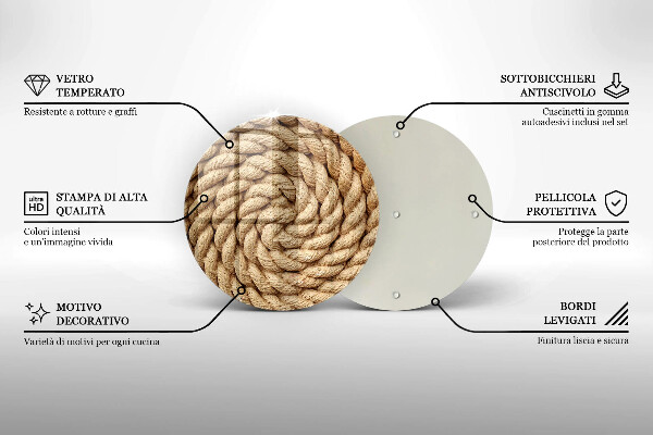 Deska kuchenna Gruba lina sznur