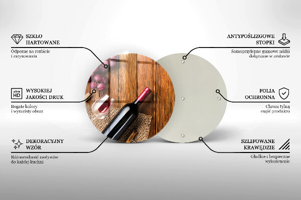 Deska kuchenna Butelka czerwonego wina