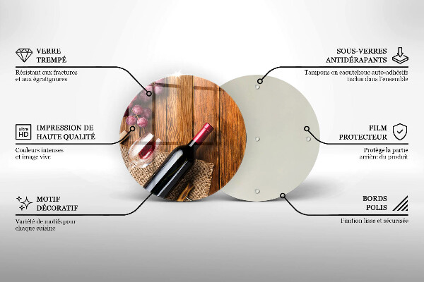 Deska kuchenna Butelka czerwonego wina