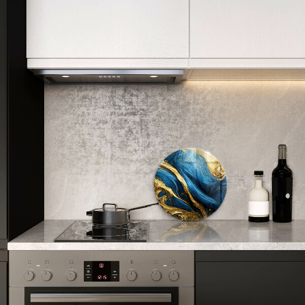 Deska kuchenna Niebiesko-złoty marmur