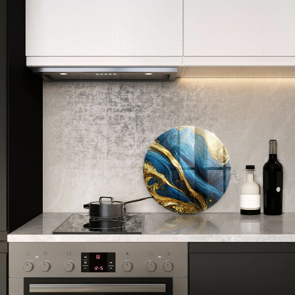 Deska kuchenna Niebiesko-złoty marmur