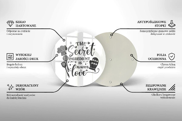 Deska kuchenna Napis, sentencja